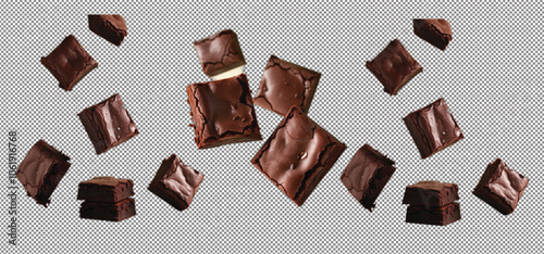 This is chocolate on transparent background
