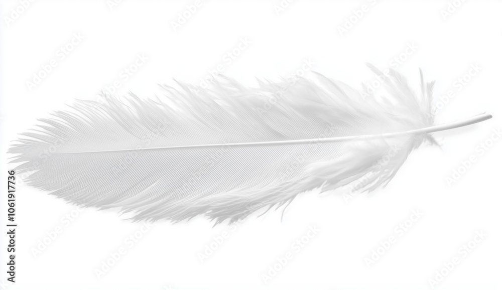 Obraz premium feather on white background