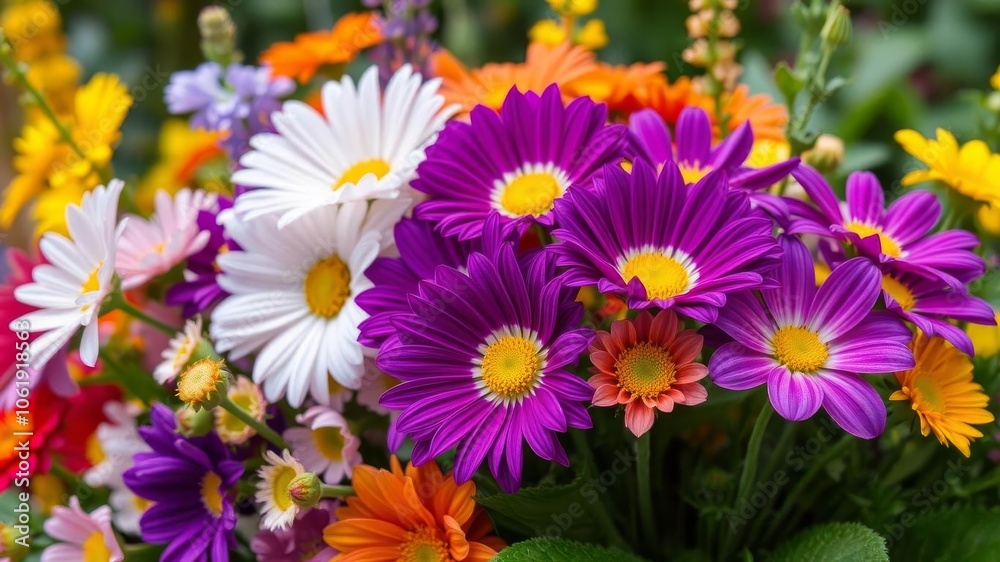 Beautiful close-up photo of colorful flowers in full bloom with soft natural lighting, garden, colorful Beautiful close-up photo of colorful flowers in full bloom with soft natural lighting, garden, colorful