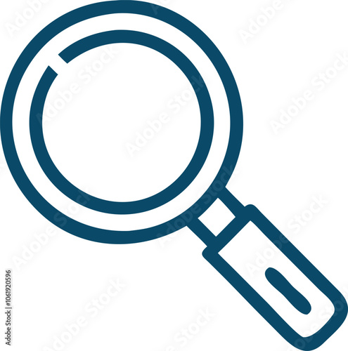 Search Icon with Line Art Design PNG