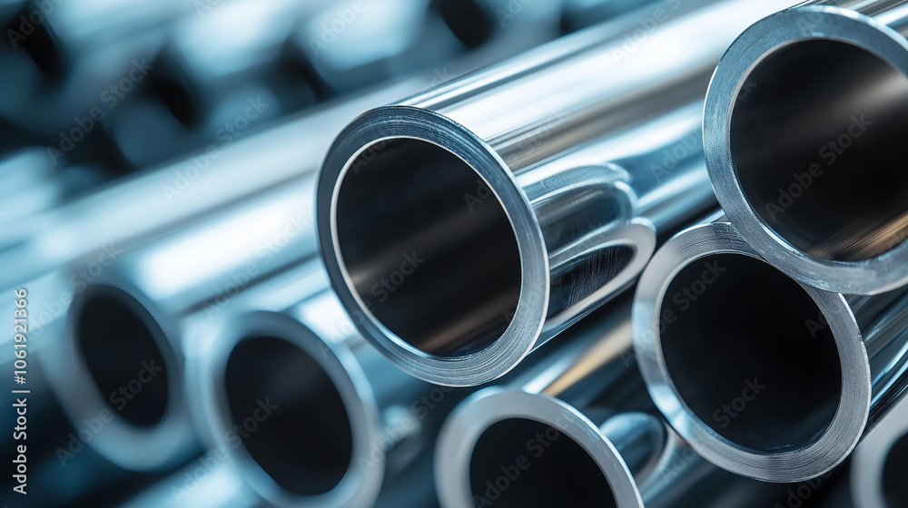 Stack of stainless steel pipes Stack of stainless steel pipes