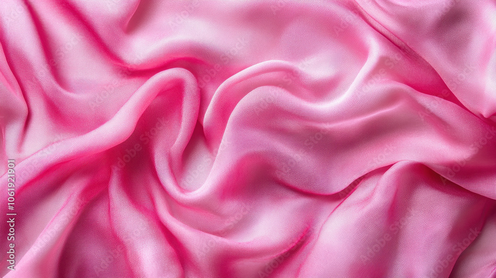 Fototapeta premium Elegant pink silk draped in soft folds, embodying grace and charm