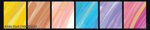 Set of vector cover notebook design. Abstract rainbow minimal triangles halftone template design for notebook paper, copybook brochures, book, magazine. Planner and diary cover for print