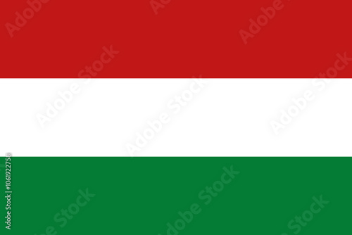 The national flag of Hungary. Hungary flag icon vector. An illustration of the Hungary flag.