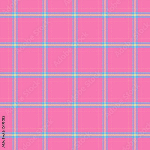 Plaid with twill weave repeat pattern.Checkered tartan gingham seamless pattern.Geometric graphic vector illustration background design for fabric and prints.