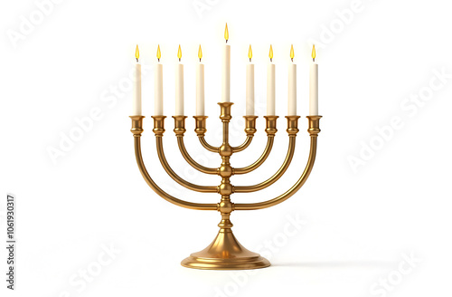 Happy Hanukkah of jewish holiday Hanukkah with menorah