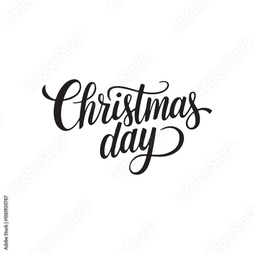 Christmas day typography vector arts silhouette 