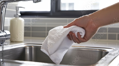 Detailed Hand Washing and Soap Dispensing Close-Up with Flowing Water and Bubbles for Enhanced Hygiene in a Bright Bathroom Setting