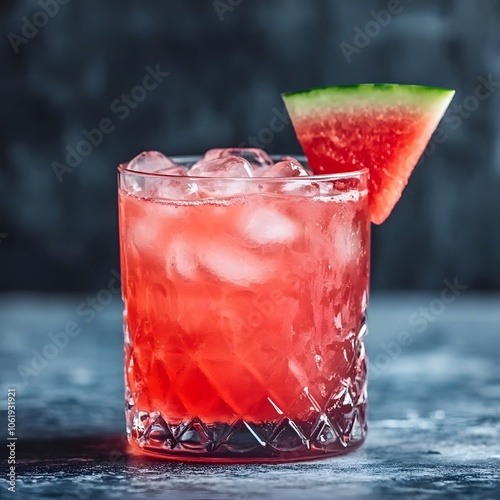 strawberry cocktail with ice