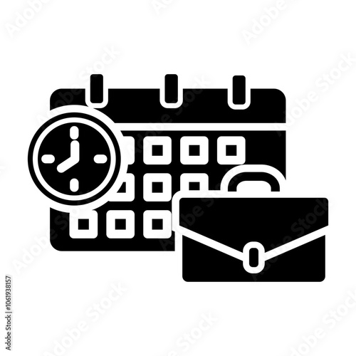 Work Schedule Glyph Icon