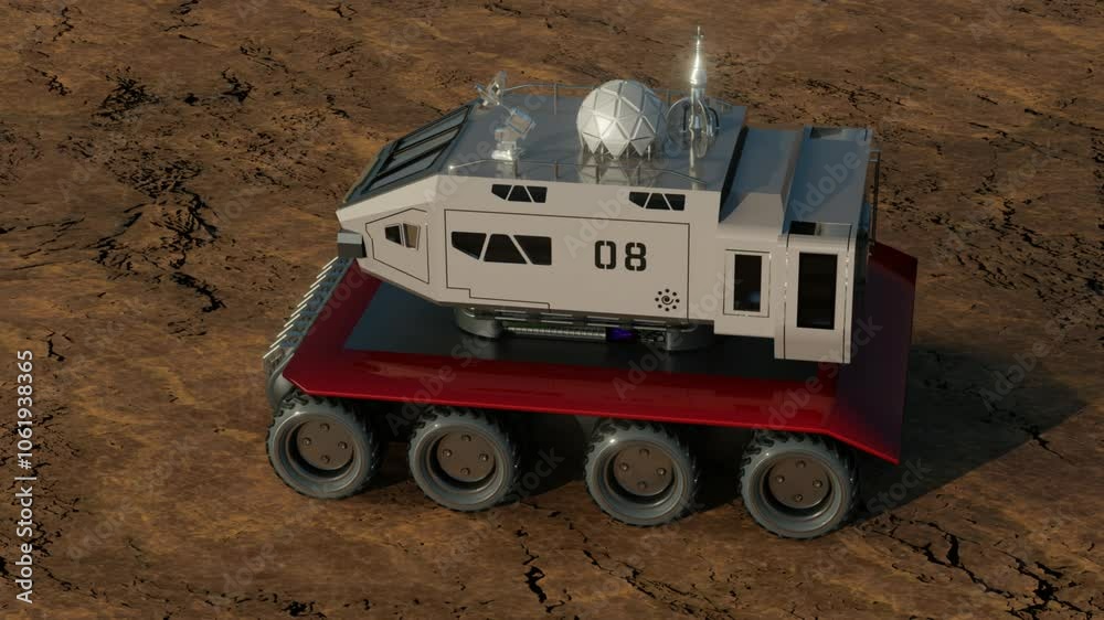 Imagine um veículo que não apenas explora, mas também habita. Um veículo que combina a robustez de um rover com a sofisticação de uma estação de pesquisa.
Esta animação é uma visão conceitual.