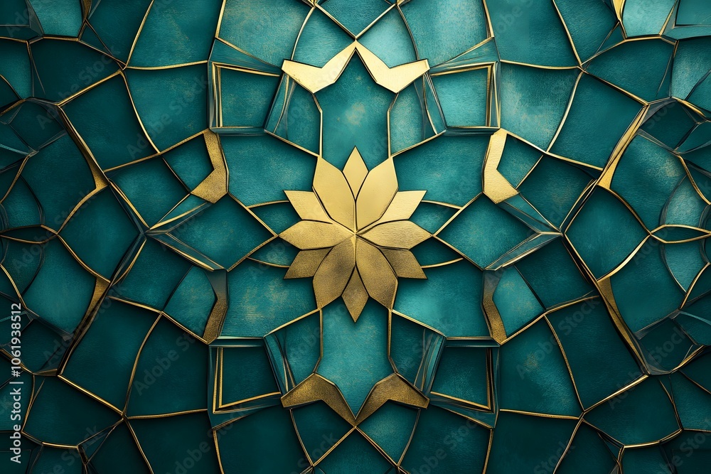 3D abstract luxury background texture design, stylish decoration of blue and gold pattern 3D abstract luxury background texture design, stylish decoration of blue and gold pattern