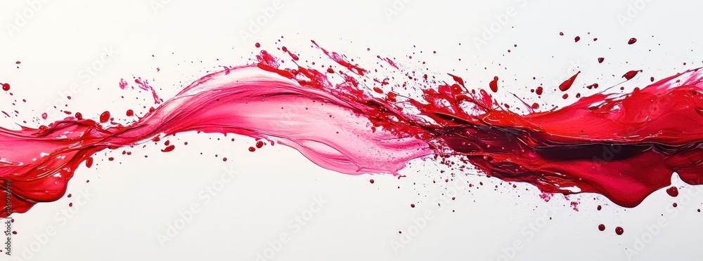 Vibrant red paint splash on white background Vibrant red paint splash on white background