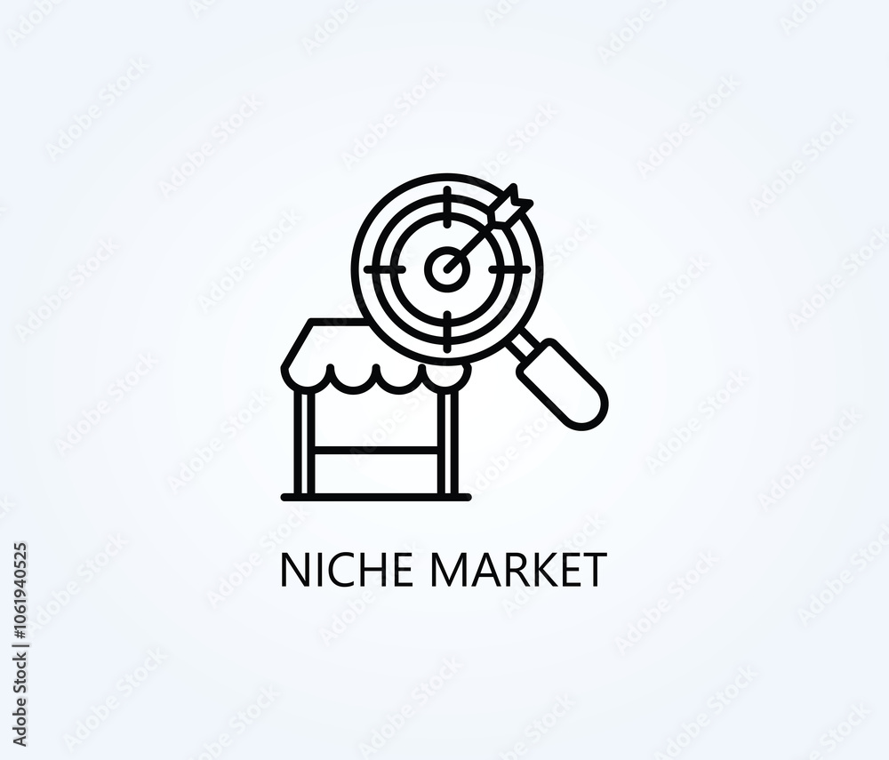 Niche Market Vector, Icon Or Logo Sign Symbol Illustration Niche Market Vector, Icon Or Logo Sign Symbol Illustration
