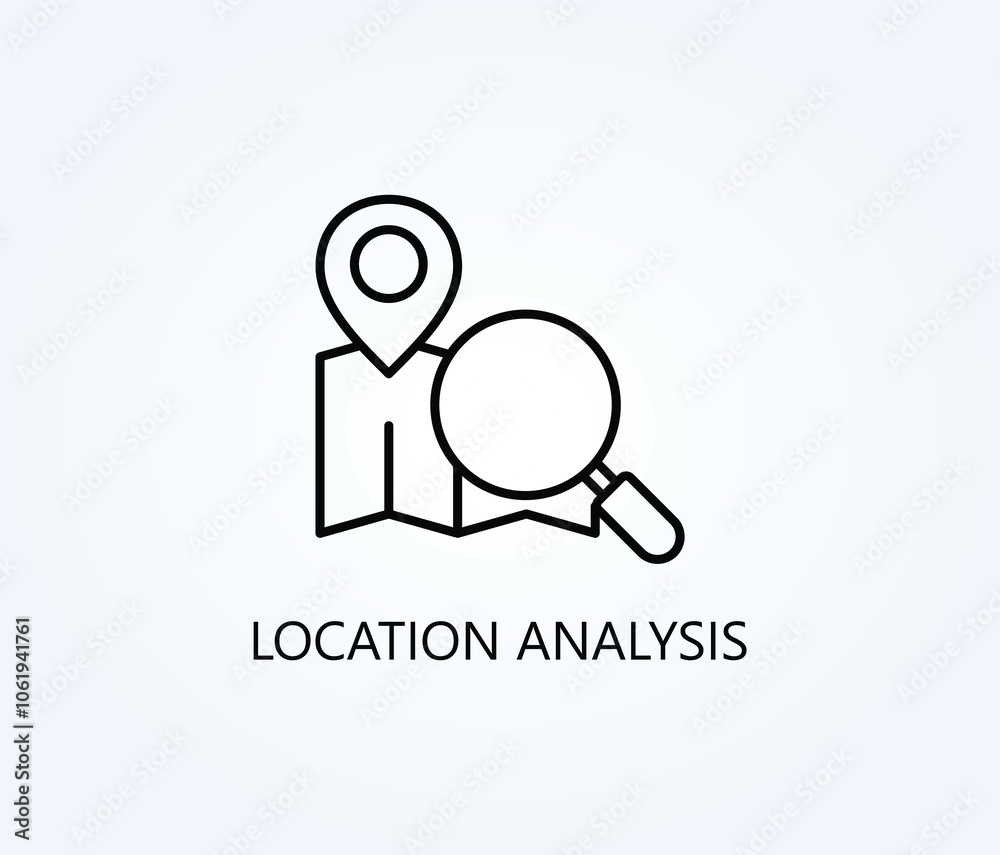Location Analysis Vector, Icon Or Logo Sign Symbol Illustration Location Analysis Vector, Icon Or Logo Sign Symbol Illustration