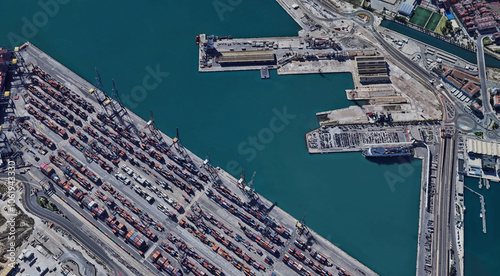 Valencia Port Aerial View, Mediterranean Hub in Spain