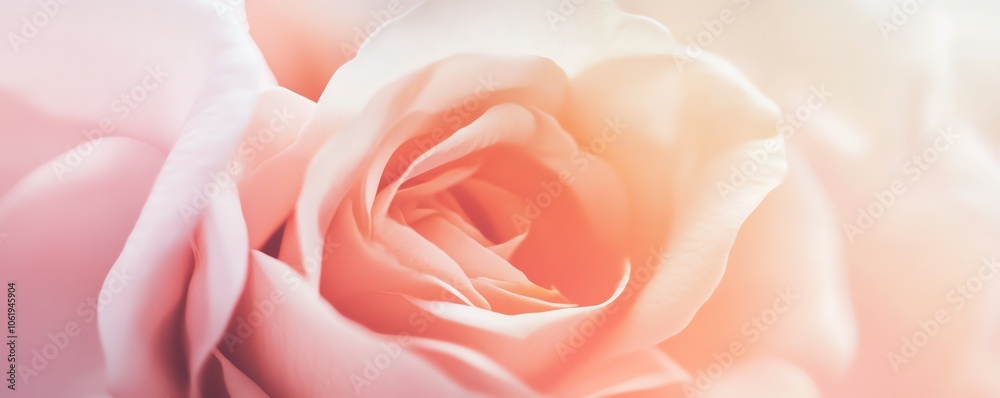 Rose pêche en gros plan avec effet flou artistique. Rose pêche en gros plan avec effet flou artistique.