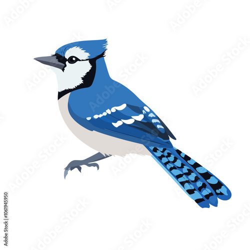 blue jay bird vector