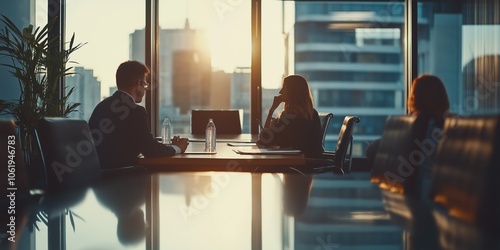 business formal meeting conference discussion with coworker shareholder or client concentrate private ideas created by ai