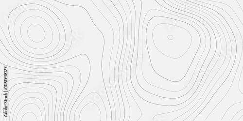 Abstract background wavy topographic line map. Contour geography map grid abstract backdrop. Seamless pattern and banner design. Modern and dynamic feel to topographic mapping vector illustration.