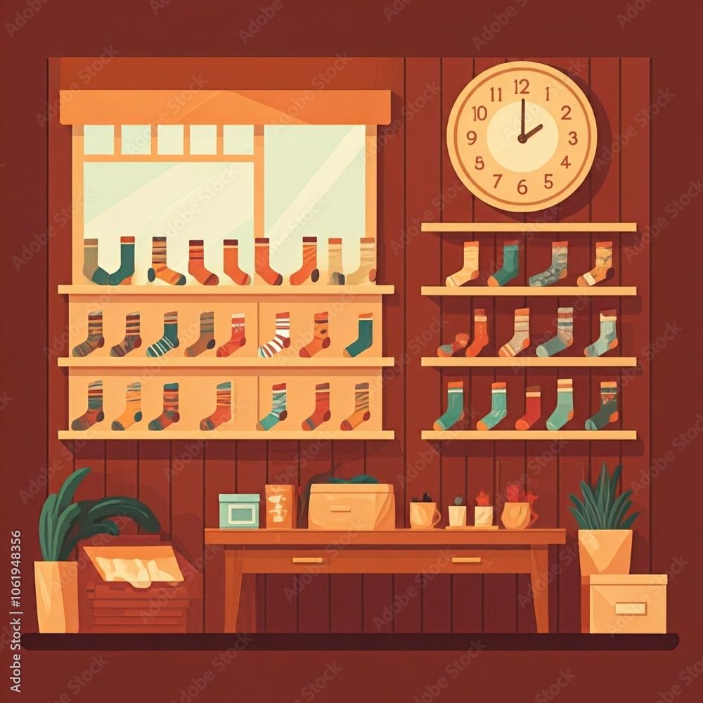 Sock Store Interior