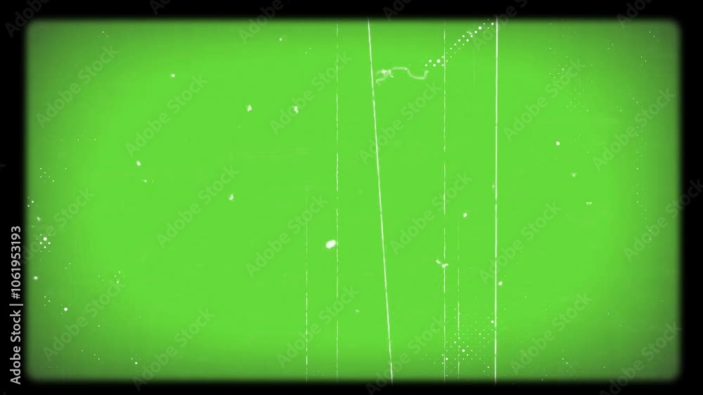 Vignette Frame and Old Film Effect. Noise, Dust and Grain on Old Damaged Filmstrip Surface. Scratched Dynamic Film Rolling Effect. 4K Video Retro Vintage Effect, Chroma key
