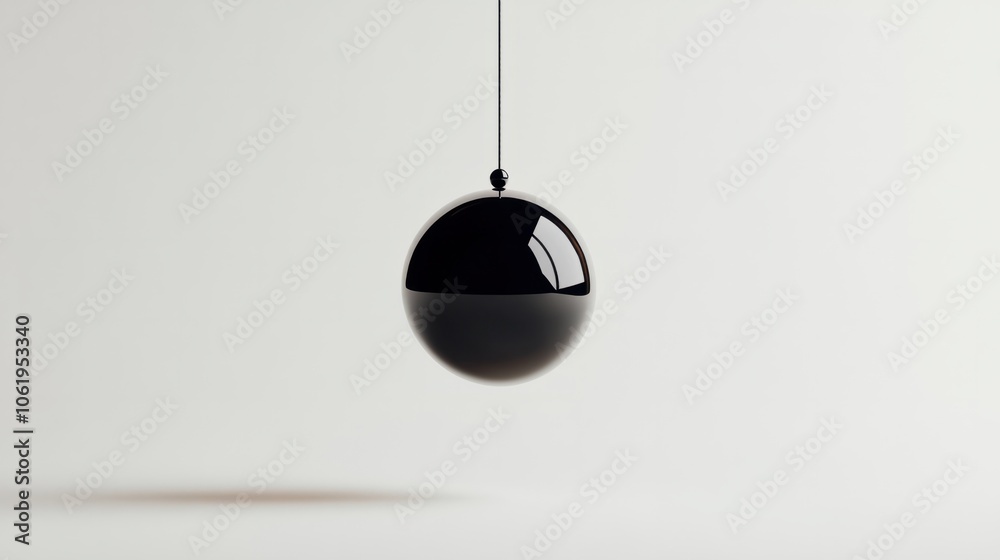 Snooker ball suspended in the air with a white background Snooker ball suspended in the air with a white background