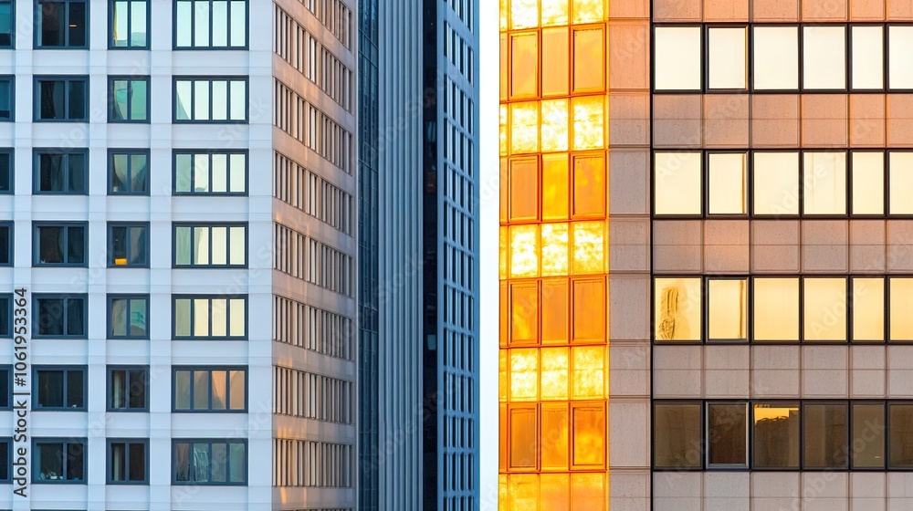 Futuristic Buildings at Night with Neon Glow