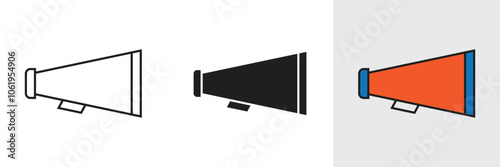 Vector sound speaker icon, used for loudspeaker, film making instructions, digital web and entertainment.