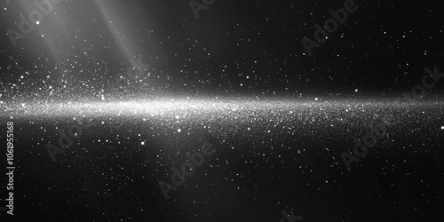Gray white black grainy gradient noise texture background monochromatic wide banner header poster design, Generative AI