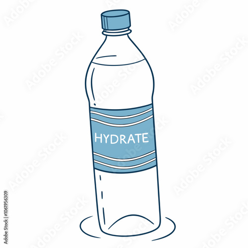 bottle of water isolated