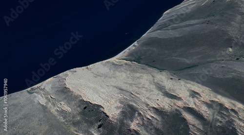 Obraz na płótnie Scenic Aerial View of Baikal Lake and Mountains w salonie