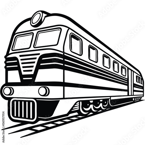 train vector silhouette.