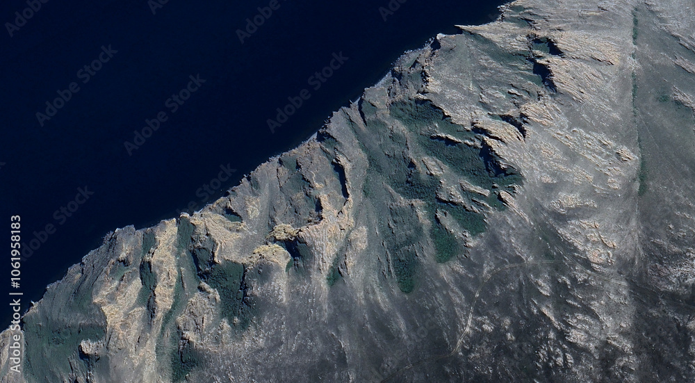 Scenic Aerial View of Baikal Lake and Mountains