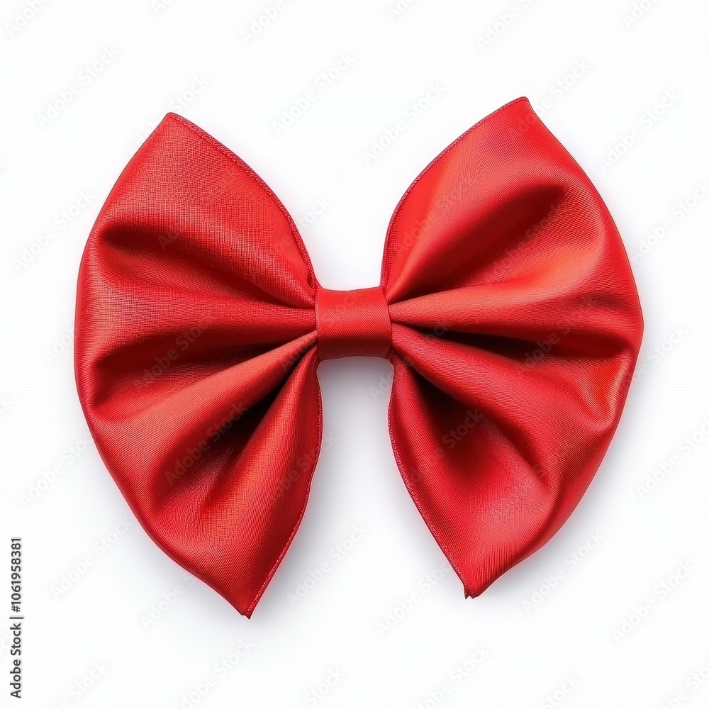 Red Bow Isolated on White Background