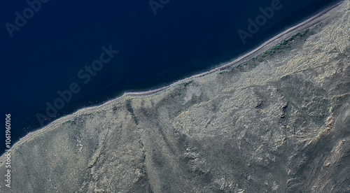Obraz na płótnie Scenic Aerial View of Baikal Lake and Mountains w salonie