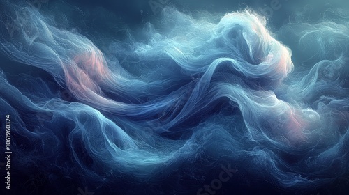 Ethereal swirls of color and light resembling flowing clouds or smoke.