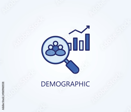  Demographic vector, icon or logo sign symbol illustration