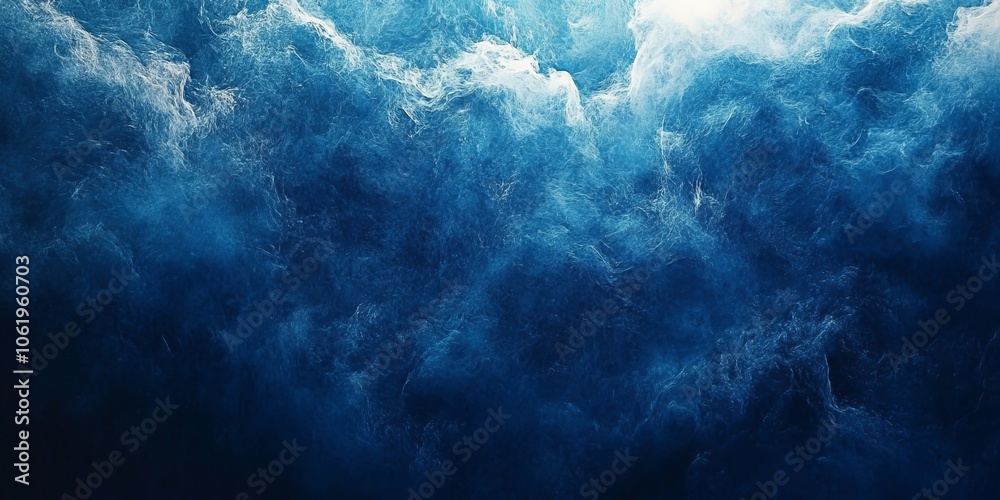 Fototapeta premium Dark blue white black grainy gradient background glowing light dark backdrop noise texture effect banner header poster design, Generative AI