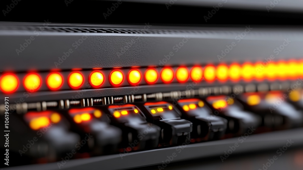 High Contrast Close-Up of Network Security Panel