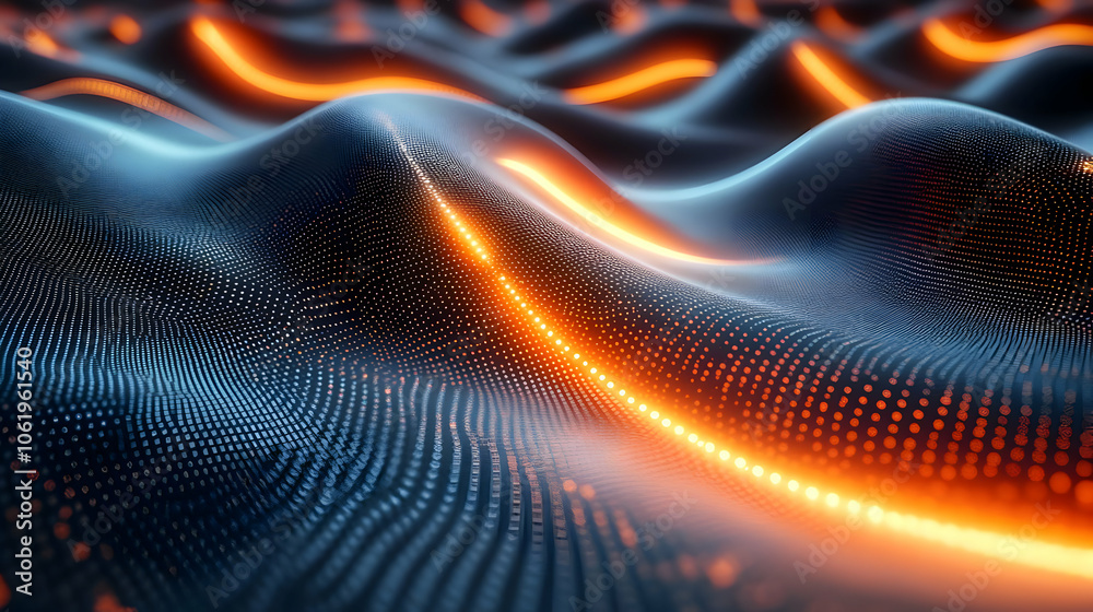 Abstract 3D Background with Glowing Lines Abstract 3D Background with Glowing Lines