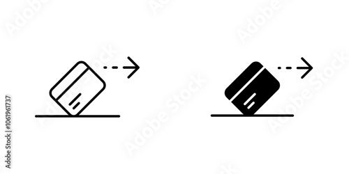 Card Swipe Icon set of Credit Card Payment icon set, Financial Transaction, or Digital Payment Method with Swiping Motion through POS Reader