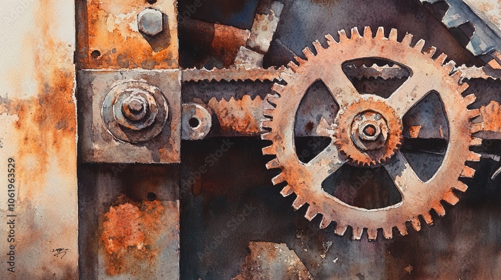 A close-up of rusty gears and machinery, showcasing industrial decay and mechanical complexity. A close-up of rusty gears and machinery, showcasing industrial decay and mechanical complexity.