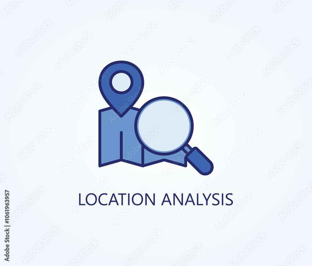 Location analysis vector, icon or logo sign symbol illustration Location analysis vector, icon or logo sign symbol illustration