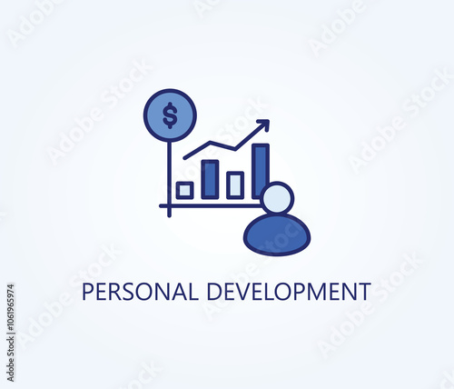  Personal development vector, icon or logo sign symbol illustration 