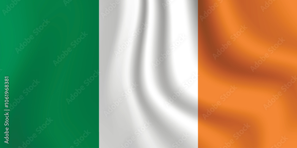 Flag of Ireland. Irish national symbol in official colors. Template icon. Abstract vector background Flag of Ireland. Irish national symbol in official colors. Template icon. Abstract vector background