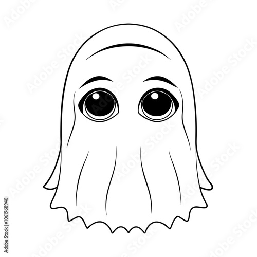 Ghostly Eyes vector art illustration