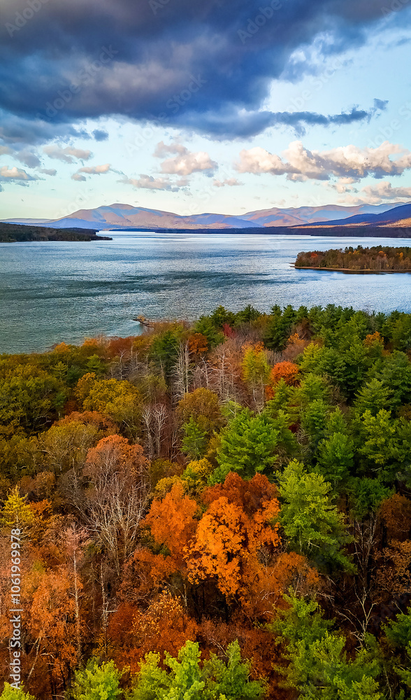 Golden Sunrise Over Ashokan Reservoir in Autumn
