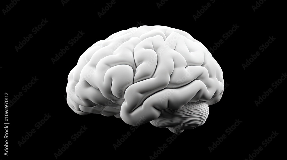 Elegant 3D Render of a Human Brain Elegant 3D Render of a Human Brain
