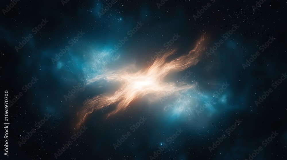 Fototapeta premium Ethereal Cosmic Explosion in Deep Space
